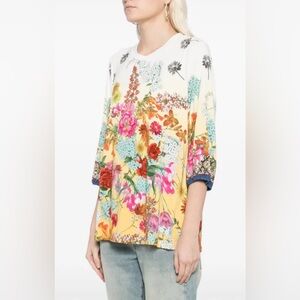 Johnny Was Floral Delite Top Size Large